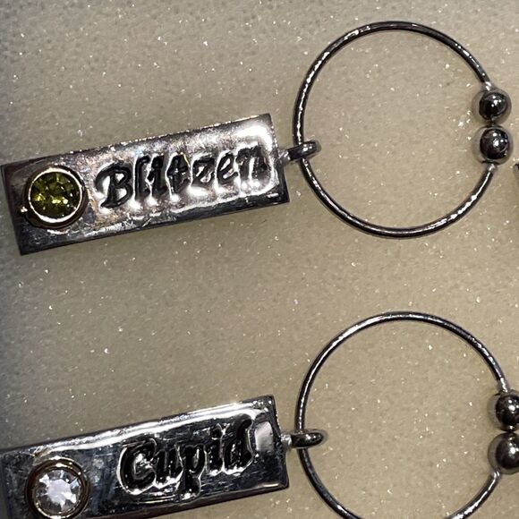 Liz Claiborne 6 Christmas Metal Wine Charms Santa's Reindeer NEW - Picture 7 of 7